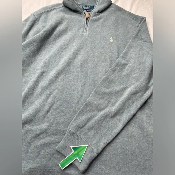 Ralph Lauren Quarter Zip Pullover Sweatshirt - Picture 6 of 6